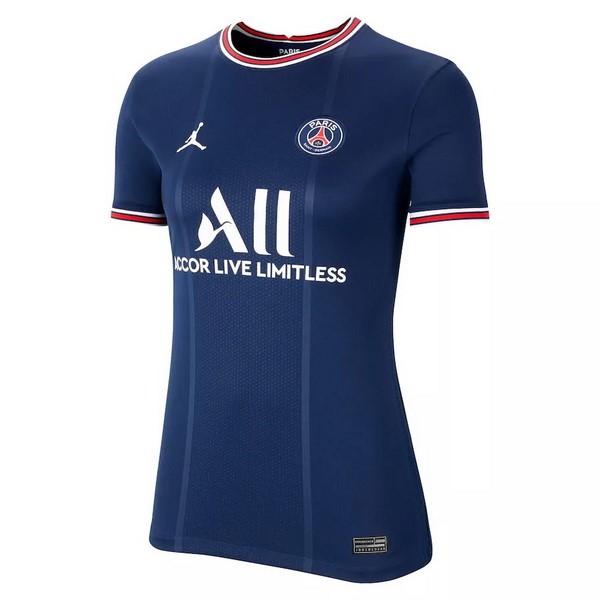 Camiseta Paris Saint Germain Primera equipo Mujer 2021-22 Azul